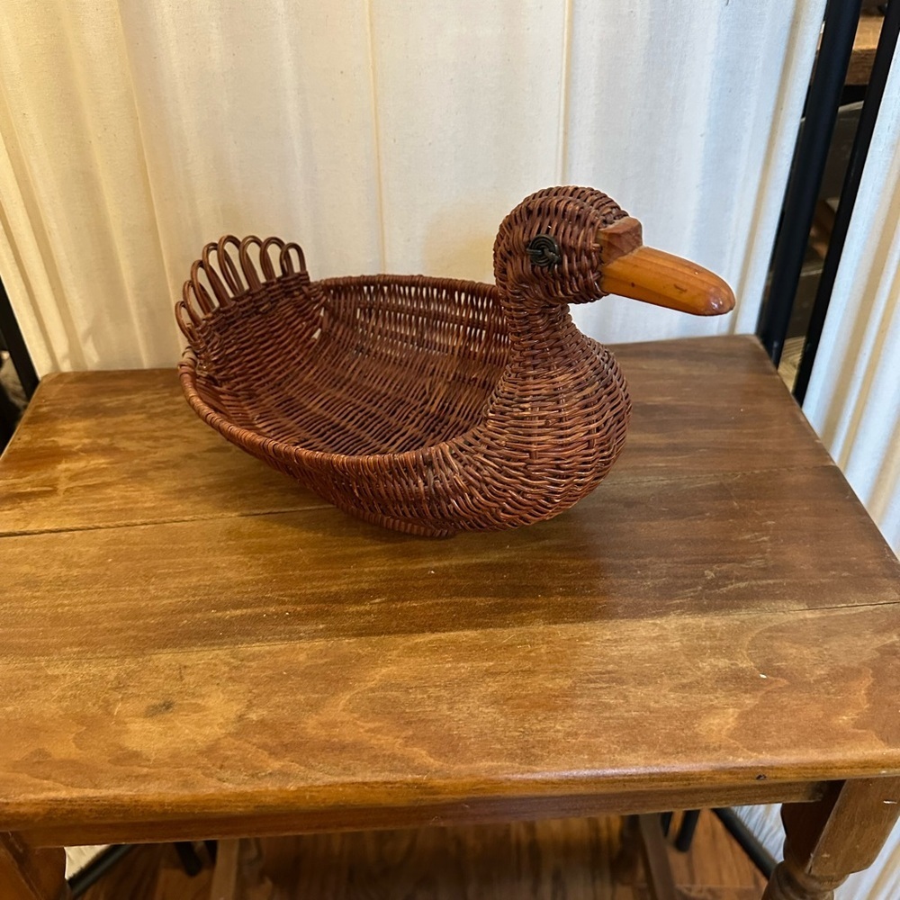 Brown Woven Duck Basket Accent